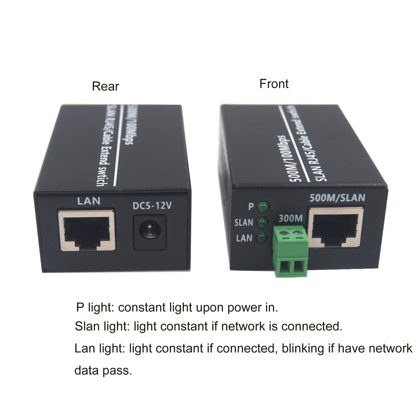 IP Ethernet Over Twisted Pair Extenders up to 300M(1000FT),Ethernet Over RJ45 Cat5/6 Network Cable up to 500M (1650FT) for HD Network IP Cameras 2
