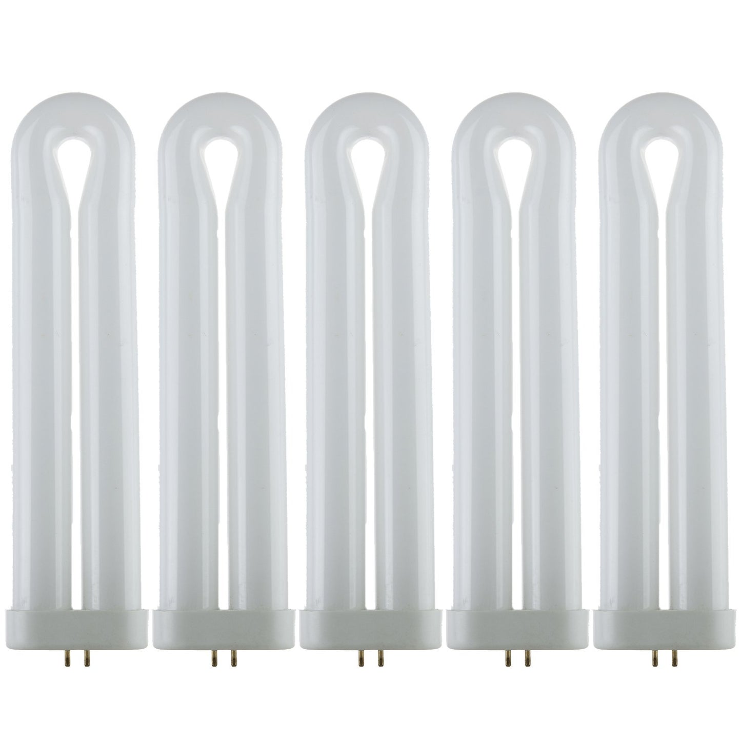 Sunlite 40486-SU T8 Fluorescent U-Shaped Light Bulb, 25 Watts, UV Light, 365nm Color Wavelength, GX10q 4-Pin Base, Plug-in, 5,000 Hour Life Span