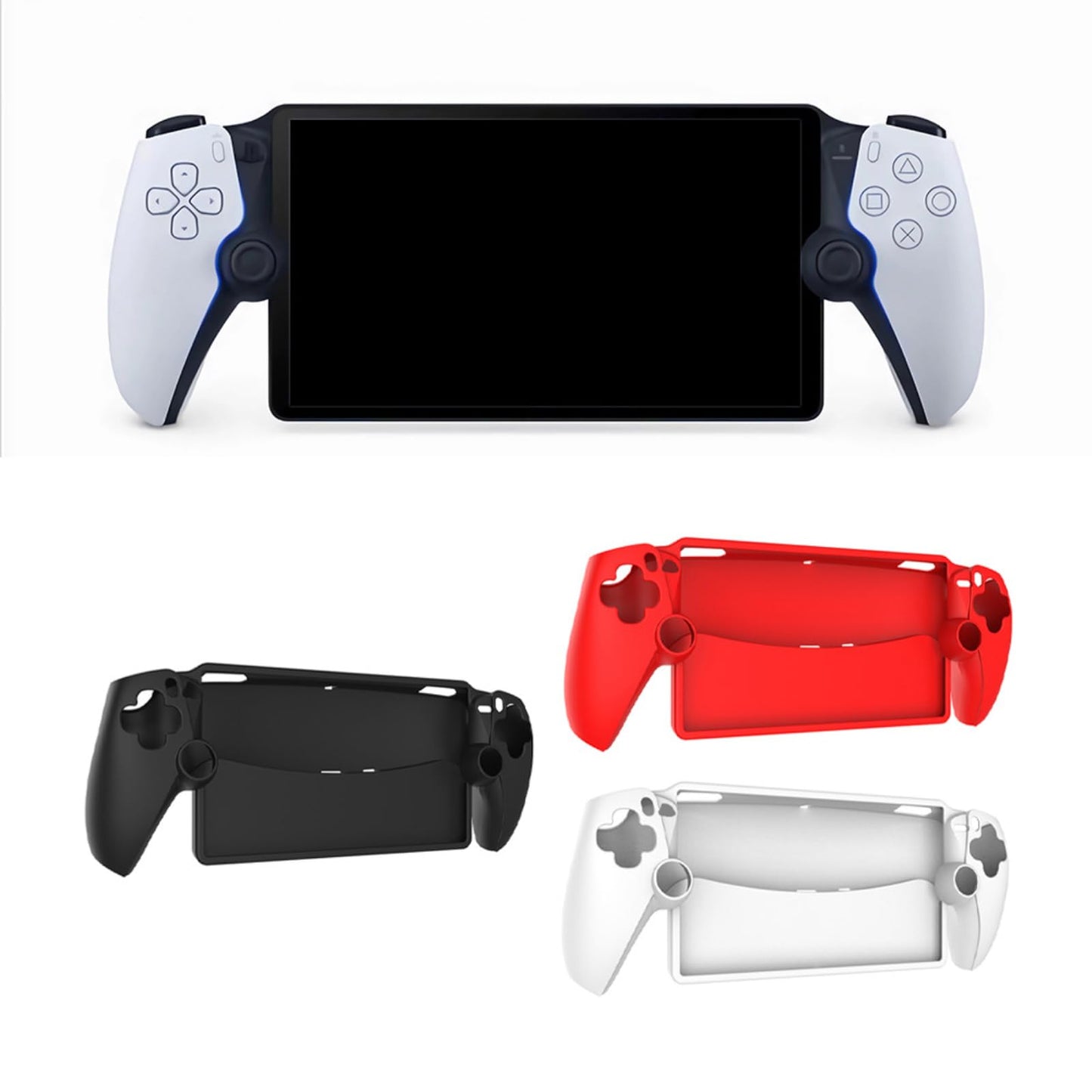 Ferbao Silicone Cover for PS Portal, Protective Case Compatible with PlayStation Portal, Silicone Skin Cover for PS Portal Game Console (Red)