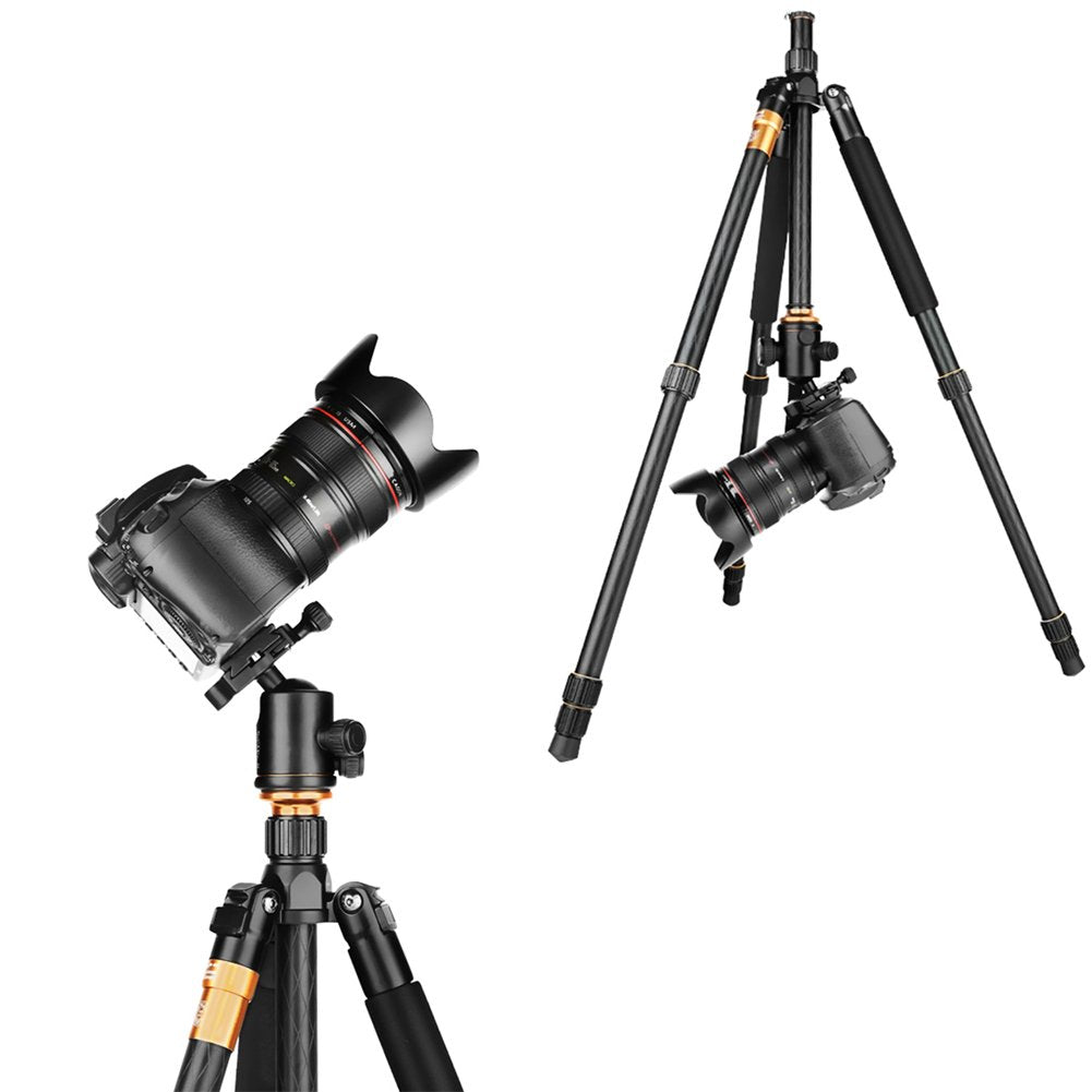 QZSD Q-999 Professional Portable Magnesium Aluminum Alloy Tripod Monopod with Detachable Ball Head and Pocket for Digital Camera and Camcorder