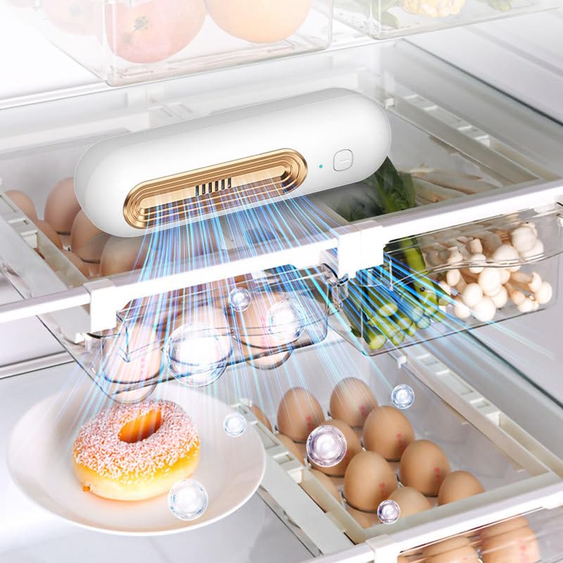 Usb Fridge Deodorizer,Rechargeable Fridge Deodorizer,Portable Reusable Refrigerator Purifier- Freshenerodor Eliminator For Car, Closet, Wardrobe,More