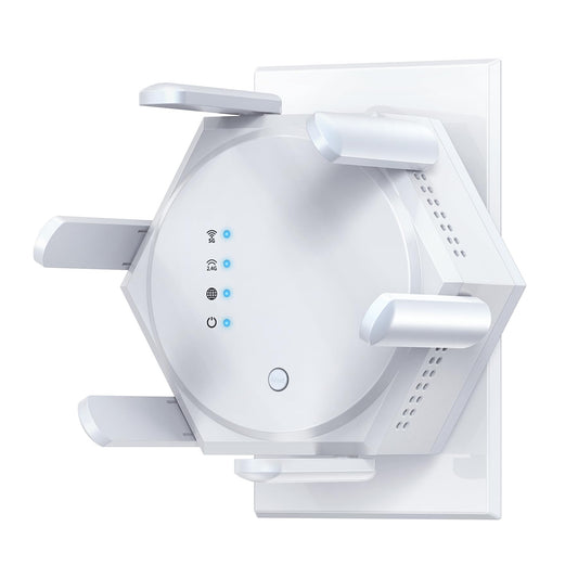 12880 Sq.Ft WiFi Extender Signal Booster, 1200Mbps Dual Band 5GHz/2.4GHz WiFi Repeater Support 60 Device,WiFi Repeater for Apartment Basement Office