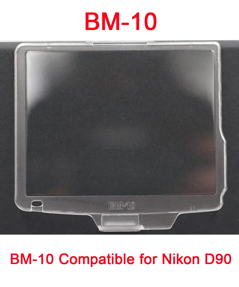 Screen Protective Cover Compatible for Nikon D90 Camera (BM-10), FANZR Transparent ABS Anti-Scratch Screen Protector (2 Pack)