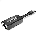 Plugable USB C to Ethernet Adapter, Driverless Fast and Reliable Gigabit Speed, Thunderbolt 3 to Ethernet Adapter Compatible with MacBook Pro