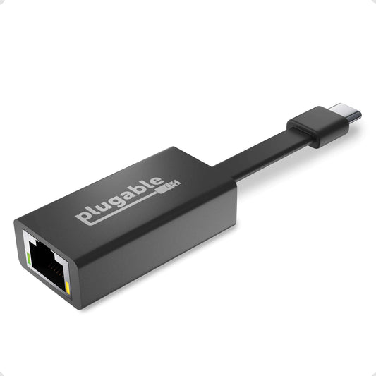 Plugable USB C to Ethernet Adapter, Driverless Fast and Reliable Gigabit Speed, Thunderbolt 3 to Ethernet Adapter Compatible with MacBook Pro