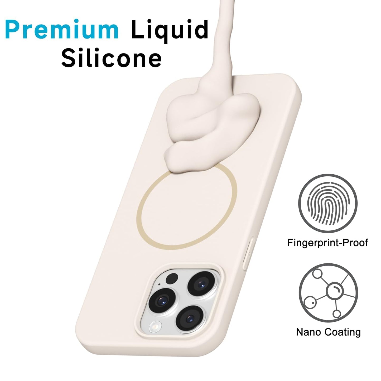 LoeoeL Magnetic Phone Case for iPhone 13 Pro Max Case Silicone Compatible with MagSafe, Cute Slim Thin Mag Safe Phone Cover for Women, Girly Aesthetic