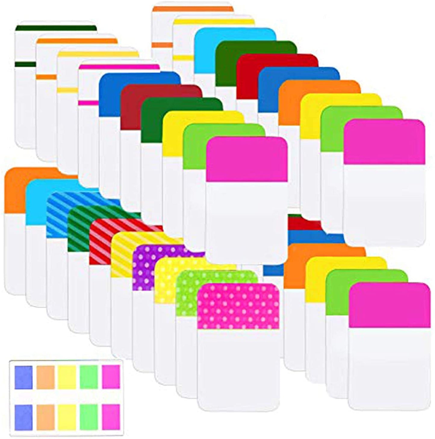 ELII 900 Pieces Tabs Sticky Index Tabs,1 Inch Book Tabs Writable