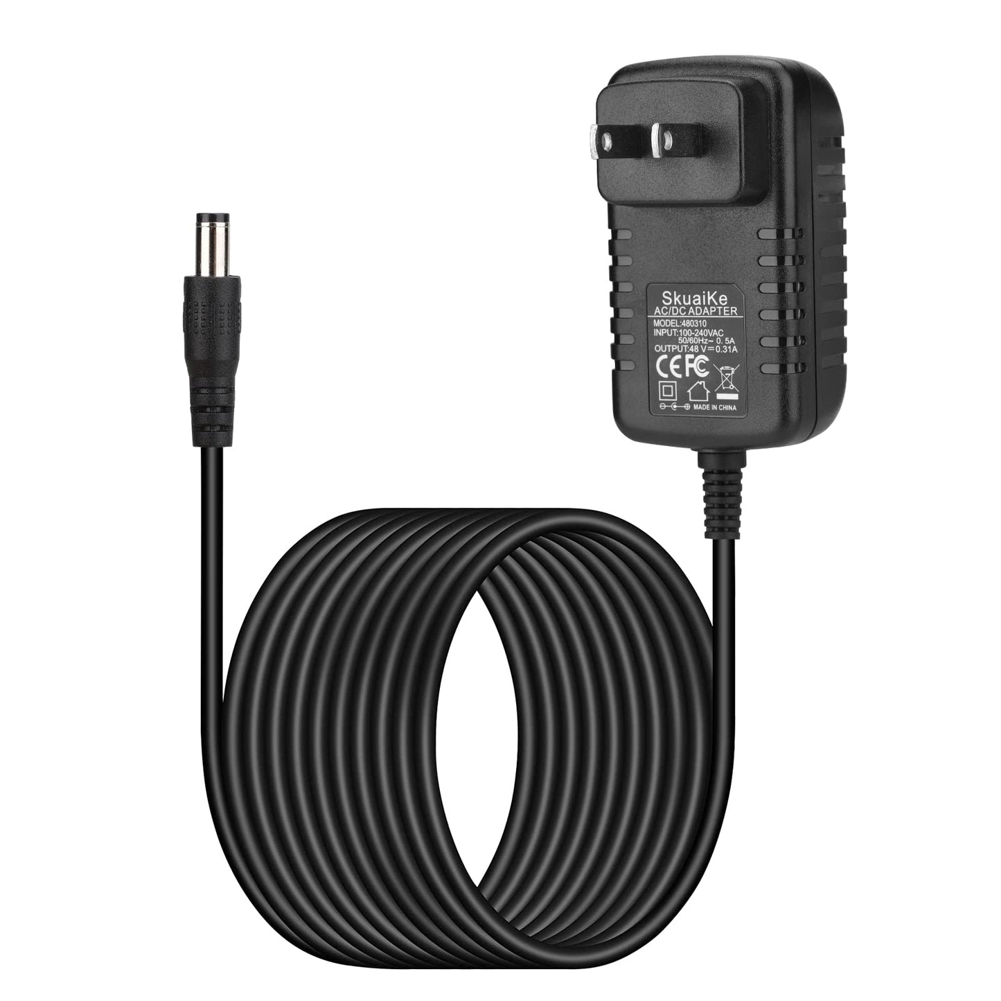 48v Power Supply, 48v Power Adapter is Compatible with polycom IP Phones VVX 300, 301, 310, 311, 400, 401, 410, 411, 500, 501, 511, 600, 601, 611
