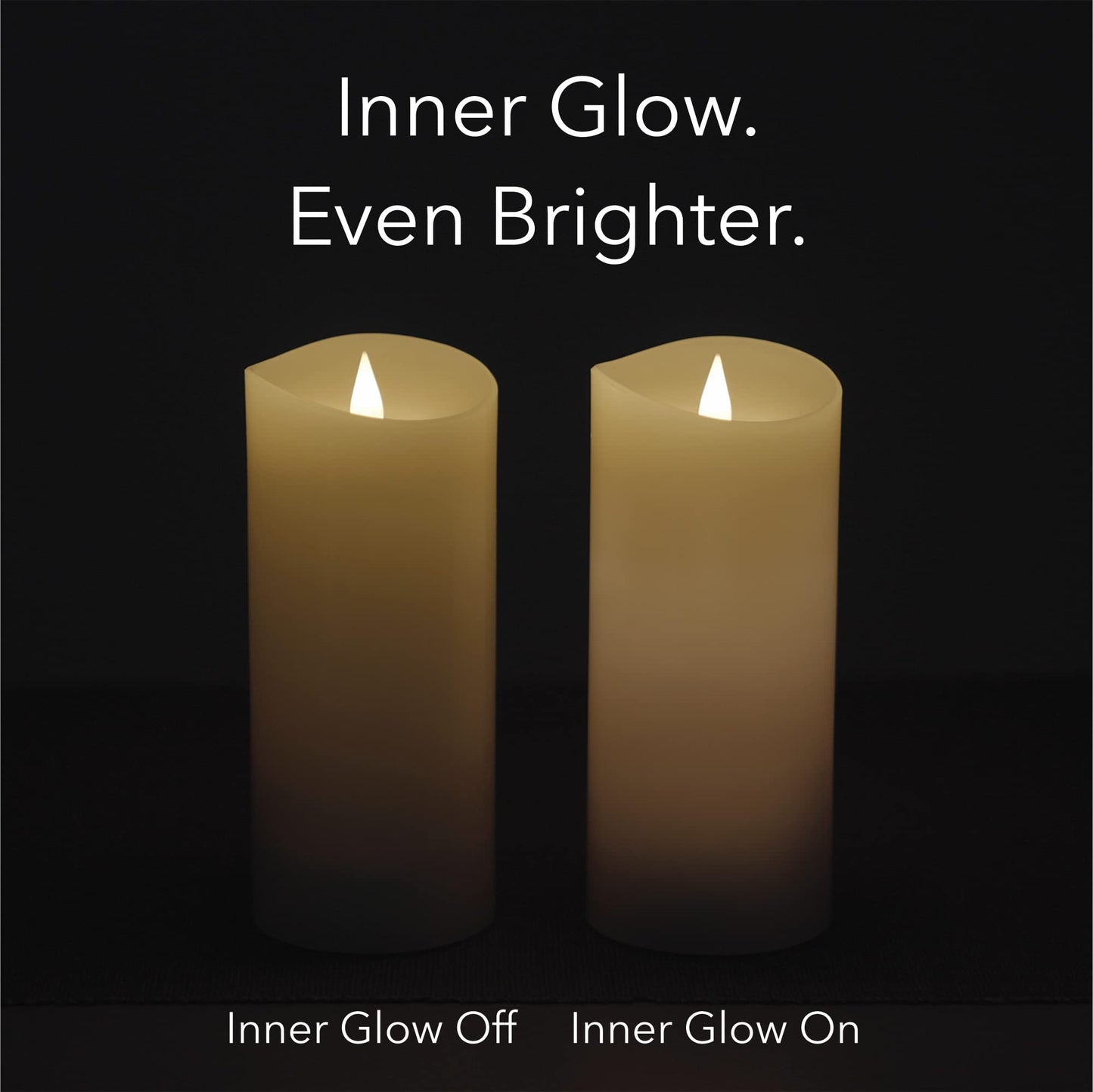 Softflame Flameless LED Candles with Remote Control, 3"x 9"Flickering 3D Moving Flame Battery Operated Candles in Real Wax Shell for Indoor Use, Home