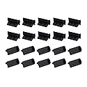 Futheda 20PCS Universal Silicone USB 2.0/3.0 Port Plug Cover Cap Female Jack Interface Anti Dust Protector Black Compatible with Tablet PC Notebook