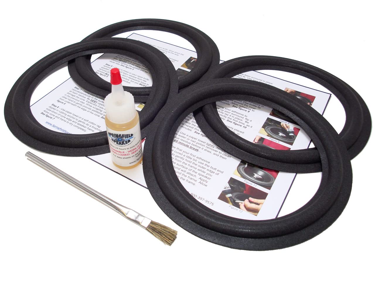 Advent 8" Heritage Speaker Foam Surround Edge Repair Kit - 4 Speaker Kit - Specifically for The Advent Heritage.