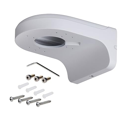 PFB204W Water-Proof Aluminum Alloy Wall Mount Bracket for Dome and Eyeball IP Camera, White, Pack of 1