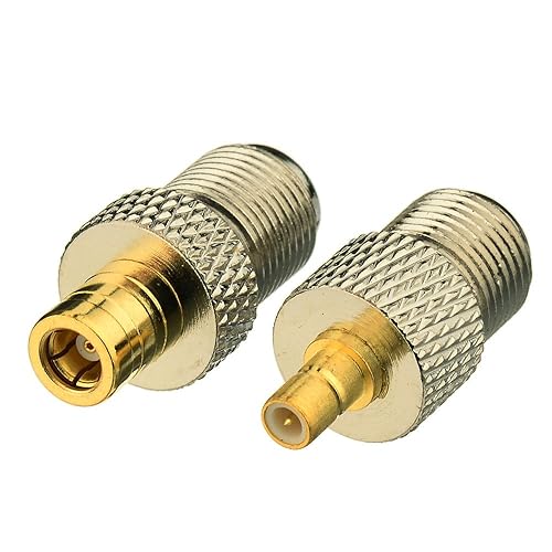 Eightwood SMB to F RG6 Coax Antenna Adapter Conversion kit 2pcs Compatible with Satellite Sirius XM Radio