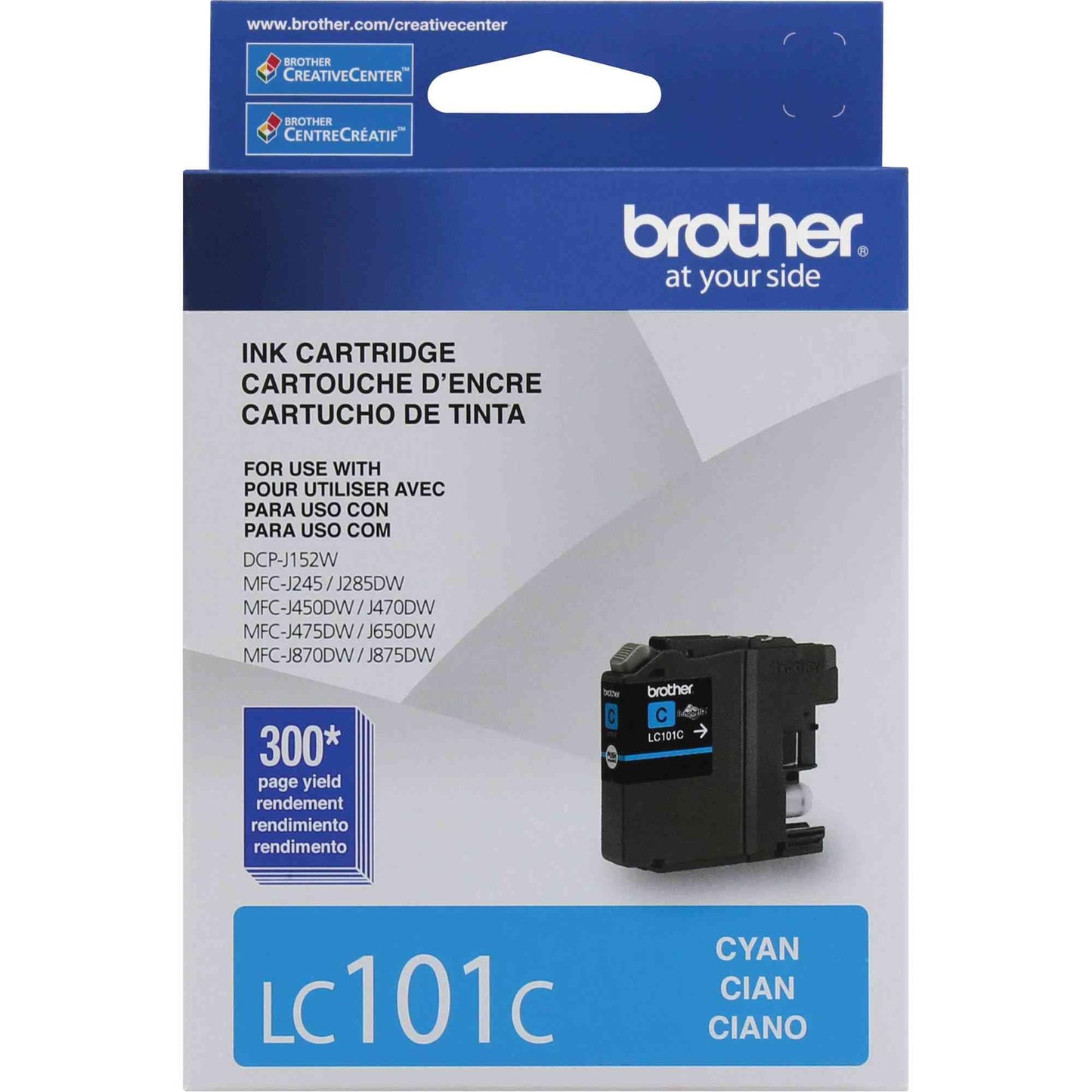 Brother LC101C OEM Ink - DCPJ152W MFCJ245 J285DW J450DW J470DW J475DW J650DW J870DW J875DW Cyan Ink (300 Yield)