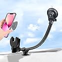 JCTRIWAY Car Phone Mount for Collapsible Grip/Socket Mount User,Windshield/Dashboard/Vent Phone Holder with Strong Suction Cup,13-Inches Long Arm