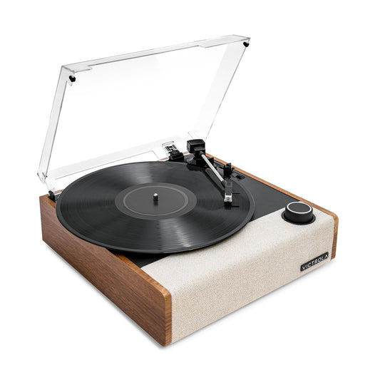 Victrola Eastwood II Record Player with Speakers - Bluetooth 5.1 and Vinyl Stream Technology, Vintage Style 3-Speed Vinyl Player, Audio Technica
