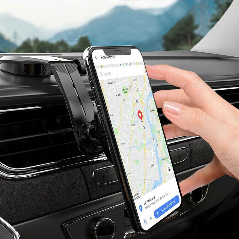 Fonus Car Mount Compatible with Samsung Galaxy S26/Plus/Ultra - Dash Phone Holder Magnetic Cradle Swivel Dock