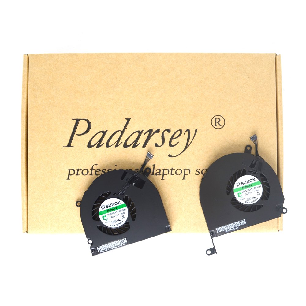 Padarsey A1286 Left+Right Side CPU Cooling Fan Compatible for MacBook Pro 15" 2008 2009 2010 2011 2012
