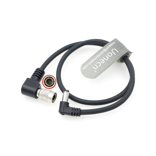 Uonecn Right Angle Hirose 4 Pin Male to Right Angle DC Jack for Sony F5 Camera to SmallHD Monitor