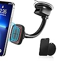 APPS2Car Magnetic Car Phone Holder Mount [6 Strong Magnets], Cell Phone Holder Car [Suction Cup], Phone Car Holder Mount [Windshield Dashboard] fit