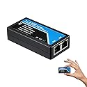 Revotech 2 Port POE Extender POE+ Repeater 100 Meters(328 ft) Extender 1 in 2 Out Comply IEEE 802.3af/at Standard 10,100Mbps for Security POE Camera
