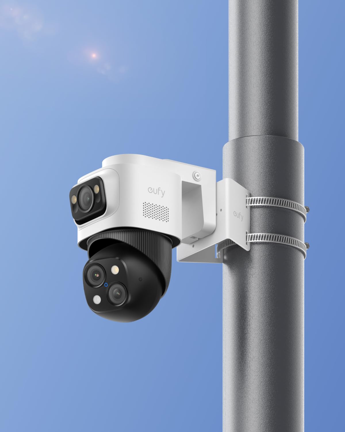 eufy Pole Mount Bracket (T870C), Metal Outdoor Adapter for All eufy PoE Cameras, Select Wi-Fi Outdoor Cameras, Expands Surveillance Coverage, Easy