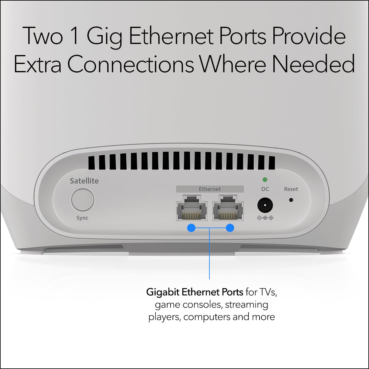 NETGEAR Orbi Whole Home Tri-Band Mesh WiFi 6 Add-on Satellite (RBS760) - Works with Your Orbi WiFi 6 System - Security Features - Adds Coverage up