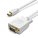 GearIT Gold Plated Mini DisplayPort to VGA Cable 15 Feet (Mini DP to VGA) Thunderbolt 2 Port Compatible - White