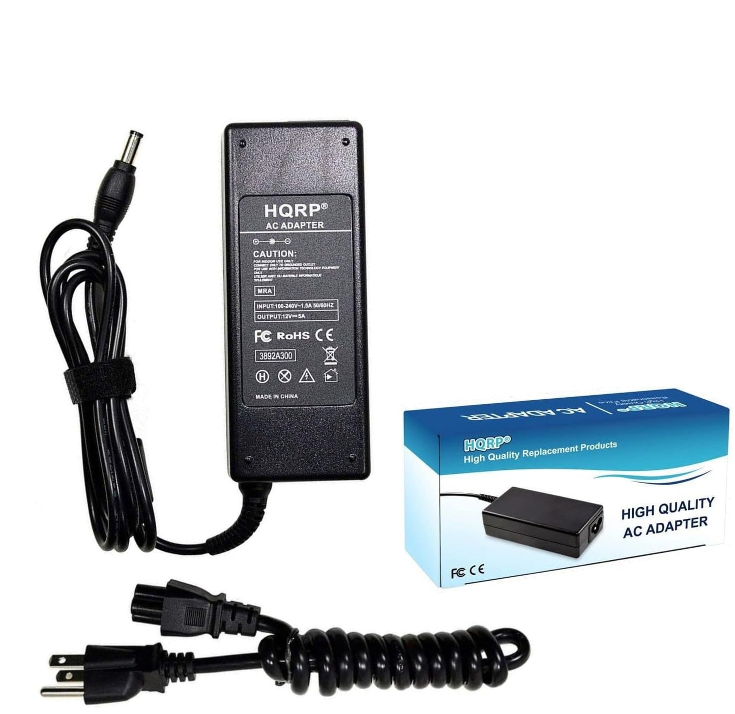 HQRP AC Adapter/Power Supply Cord Compatible with Maxtor OneTouch II HDD 100GB / 200GB / 250GB / 300GB / 500GB External Hard Drives