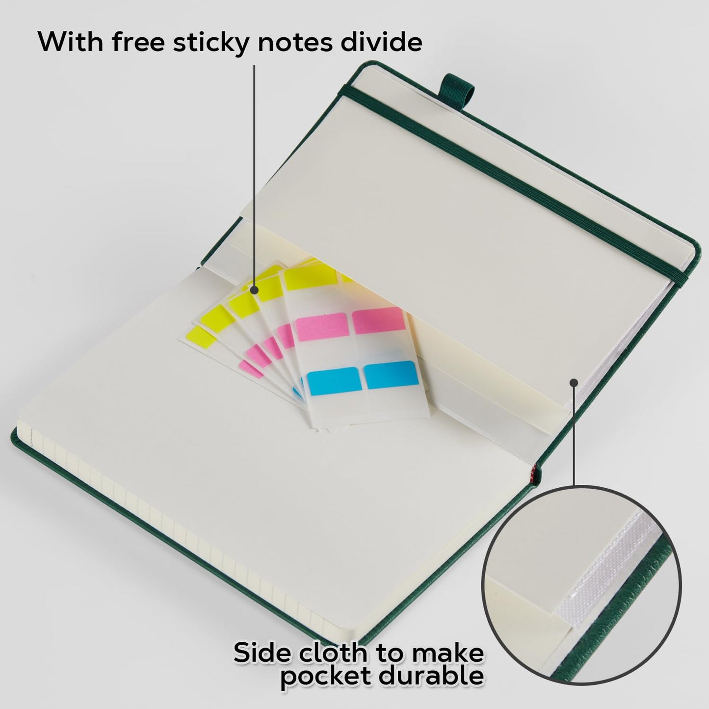 FOCUS DAY Lined Notebook Journals for Women/Men Work, 2 Pack Hardcover Leather Journal Note Book with 100GSM Thick Paper, Notebooks for Office School