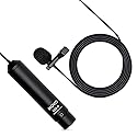 Movo LV4-O Phantom Power Omnidirectional XLR Lavalier Microphone with Metal Lapel Mic Clip and Windscreen - Great External Lav Mic for Filming