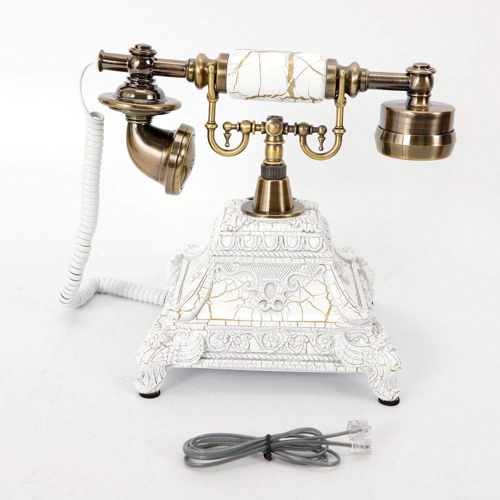 Style Retro Dial Desk Telephone Vintage Rotary Phone Old Fashioned Telephone Handset for Gift Office Home Hotel