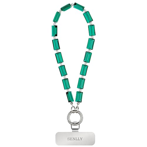 SENLLY Wristlet Phone Lanyard Charm, Selected K9 Crystal Wrist Strap, Use Stainless Steel Hardware, Jewel Gift for Women