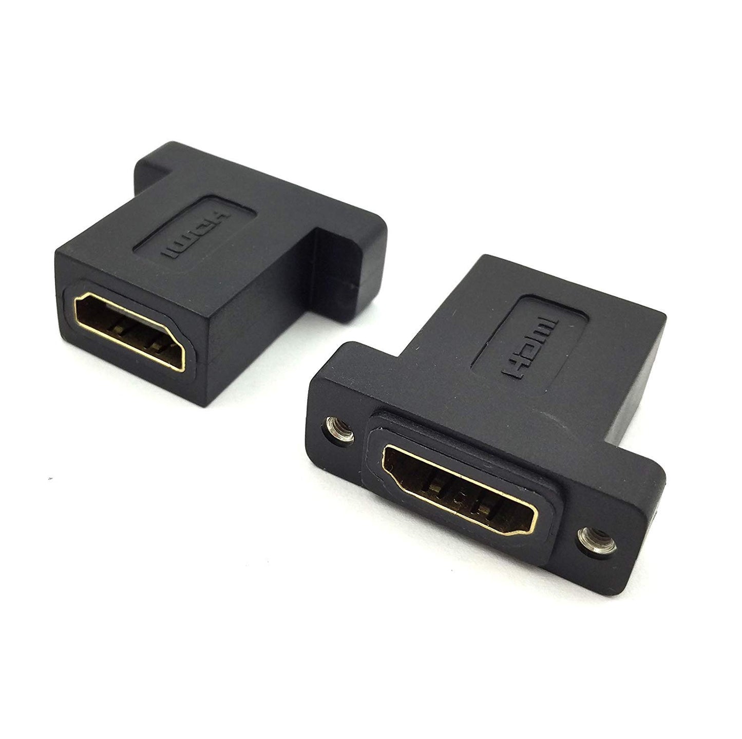 Haokiang HDMI Coupler Adapter, (2-Pack) HDMI Female to Female Insert Keystone Panels Wall Plate Connectors Coupler Adapter (Black HDMI F/F)
