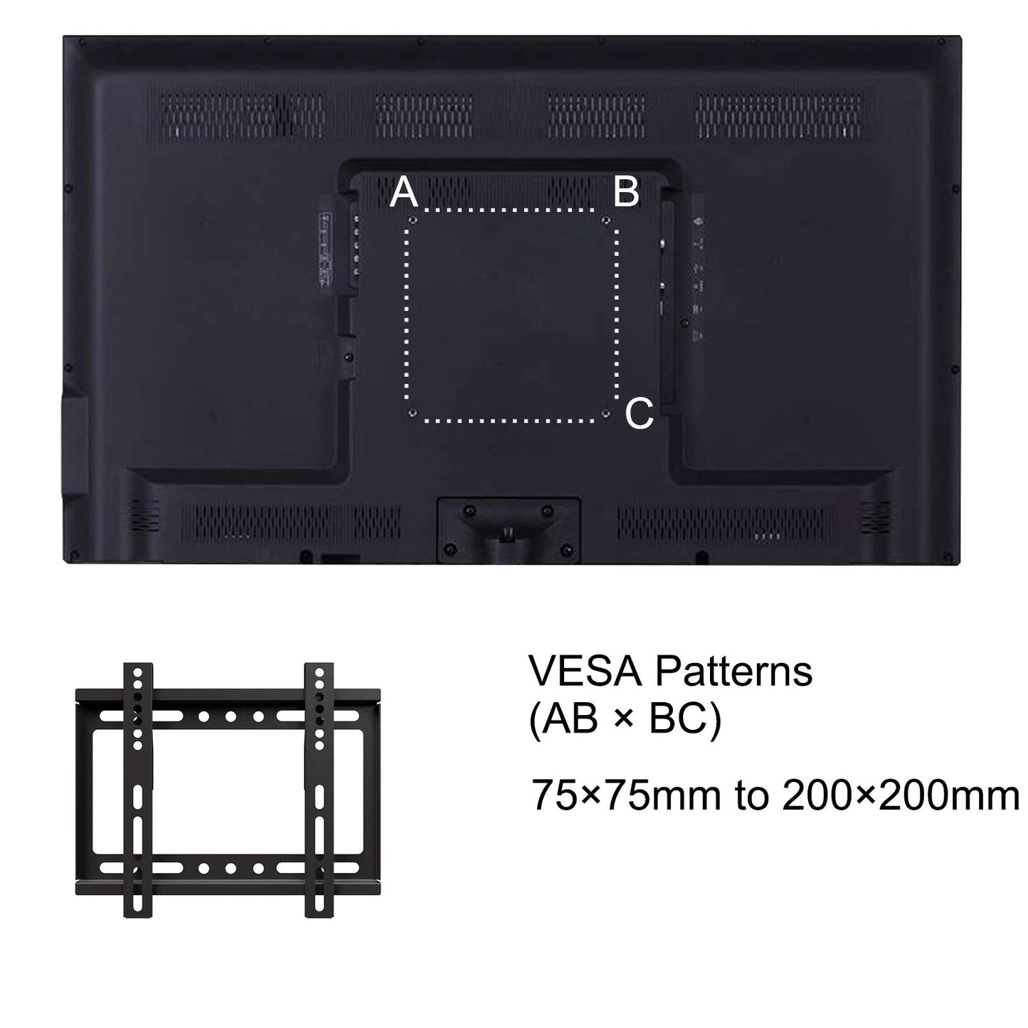TV Wall Mount, Ultra Slim Articulating Heavy-Duty Bracket Fixed Low Profile for 20 22 24 32 39 40 14-42 inch LED OLED LCD Monitor Flat Screen Plasma