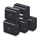 Quick Fast Charge 3.0 USB Wall Charger, Costyle 5 Pack 30W Dual USB Power Adapter (Fast Charge 3.0&5V 2.4A) Adaptive Fast Charging Block Compatible