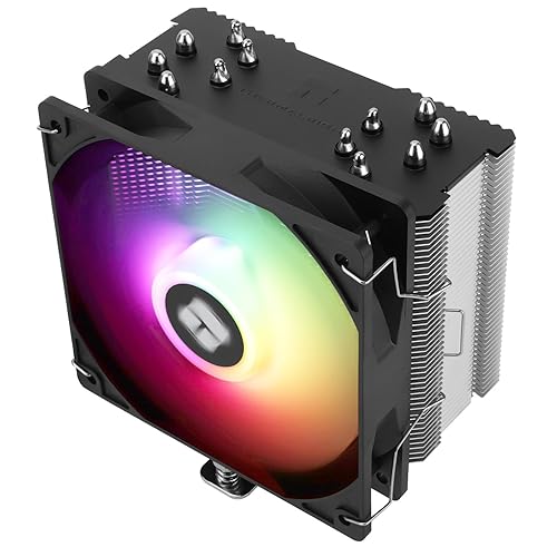 Thermalrlght Burst Assassin 120 SE ARGB CPU Cooler, 148mm High, 120mm PWM Fan with 1550RPM Speed, 6 Heat Pipes Heatsink Cooling, for Intel