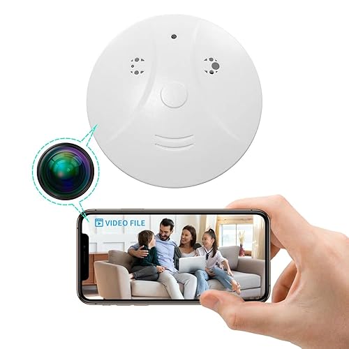 PINKOALA Intelligent Smoke Camera, Supports Remote Monitoring with Mobile Phone, 1080P high-Definition WiFi, Suitable for Home Security