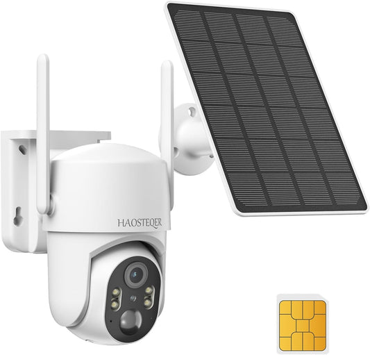 4G LTE Cellular Security Cameras Outdoor Global Version, No WiFi Security Camera, Outdoor Camera Wireless Solar Powered, PIR Motion Detection
