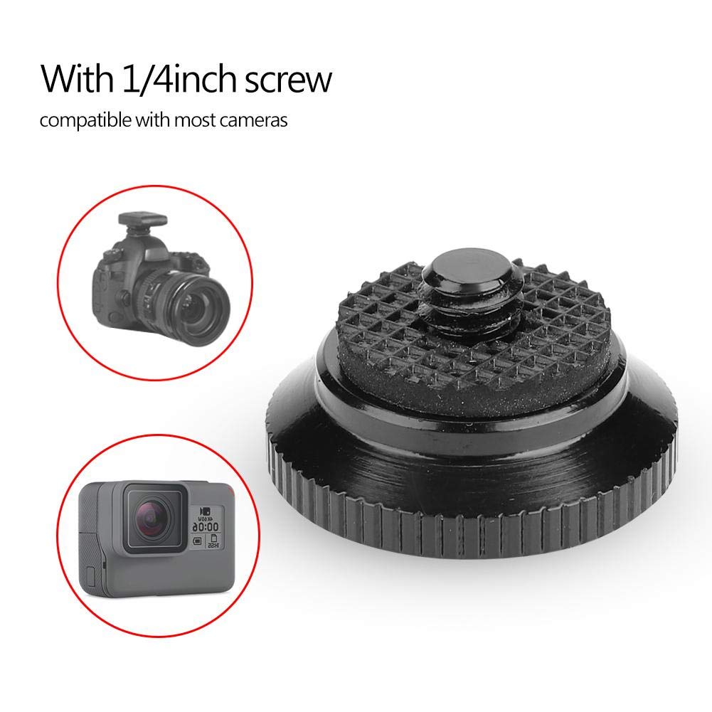 Mugast Mini Quick Release Plate, Aluminium Alloy Round Quick Release Plate with Standard 1/4inch Screw for Compact Action (Red)