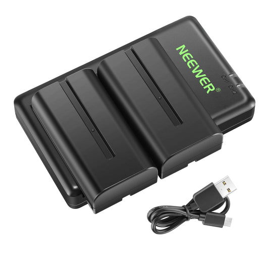 Neewer NP-F550 Battery Charger Set Compatible with Sony NP-F970 F750 F770 F960 F550 F530 F330 F570 CCD-SC55 TR516 TR716 TR818 TR910 TR917, Led
