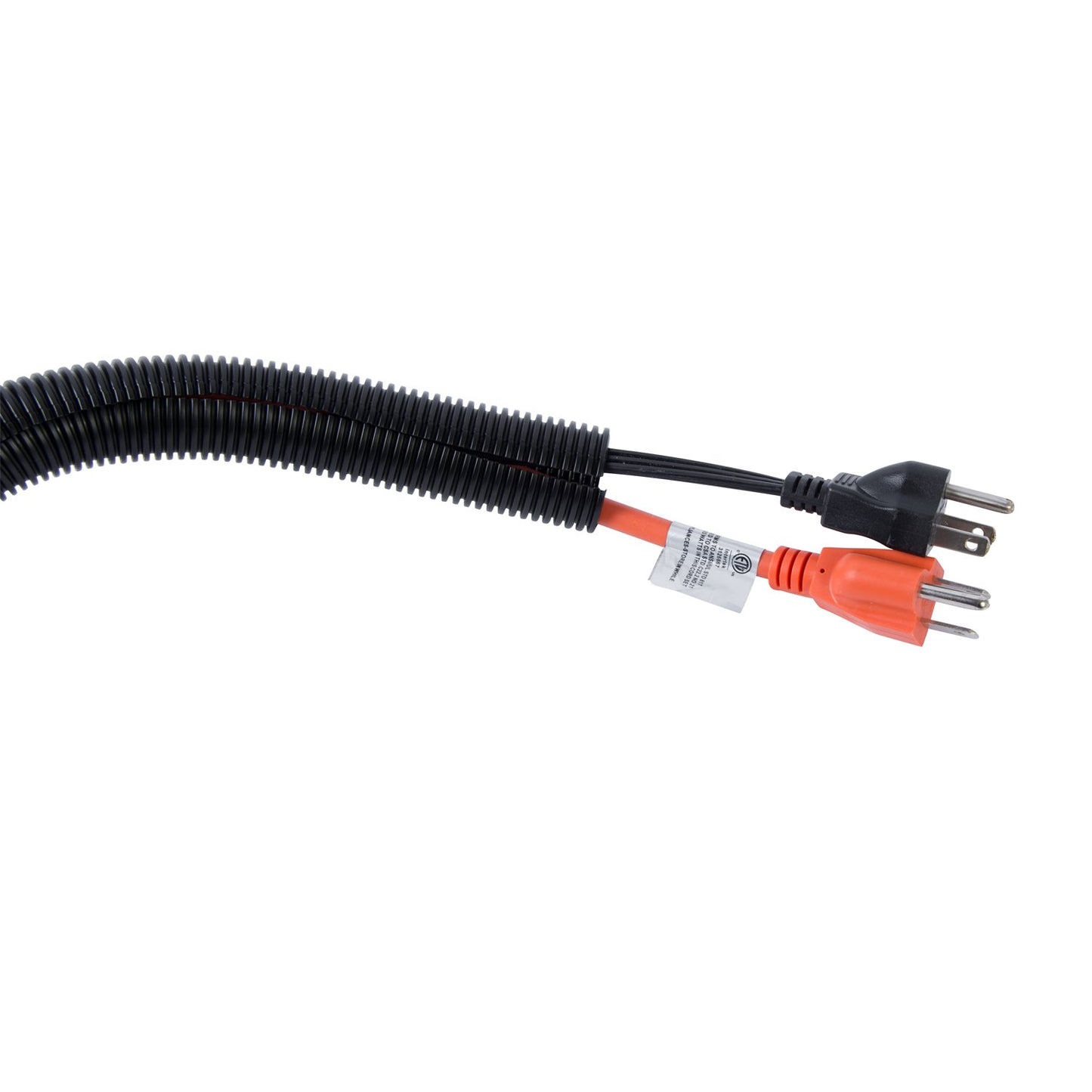 Gardner Bender FLX-3406B Split Flexible Tubing, ¾ x 6', Corrugated Wire Loom, Black