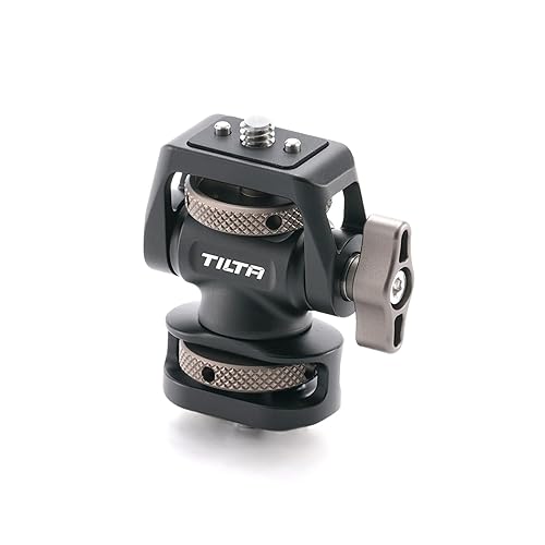 Tilta Camera Monitor Mounting Bracket | 1/4"-20 with Locating Pins for External Monitor Accessories | Supports 4.4lb Load | 360° Rotation 175° Tilt |