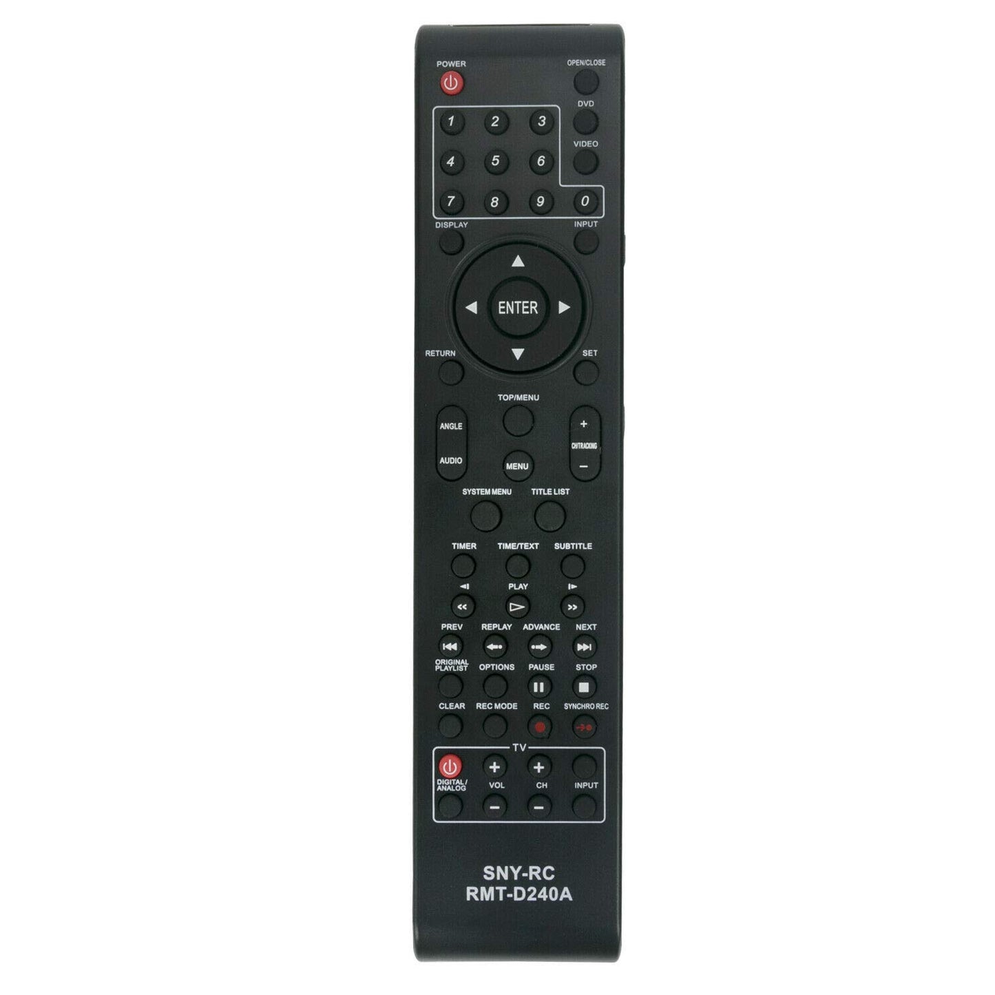 RMT-D240A Replace Remote for Sony VCR RDR-VX525 RDR-VX555 RDR-VXD655 SDR-VX525