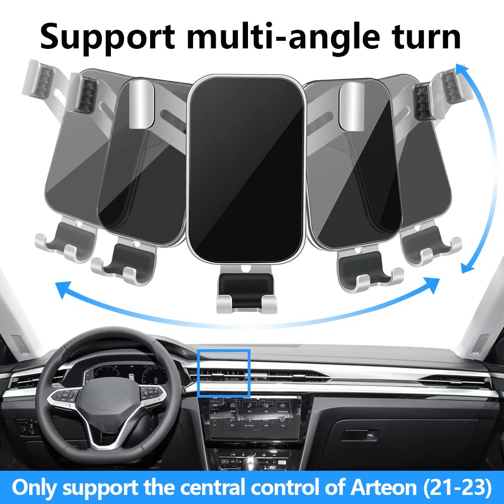 LUNQIN Car Phone Holder for Volkswagen Arteon 2021 2022 2023 Hatchback VW Auto Interior Accessories Best Cell Phones Mount Cellphone Mobile Cradle