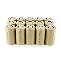 Tenergy 1.2V NiCd SubC 2200mAh Paper Wrapped Rechargeable Battery Flat Top - 15 Pack