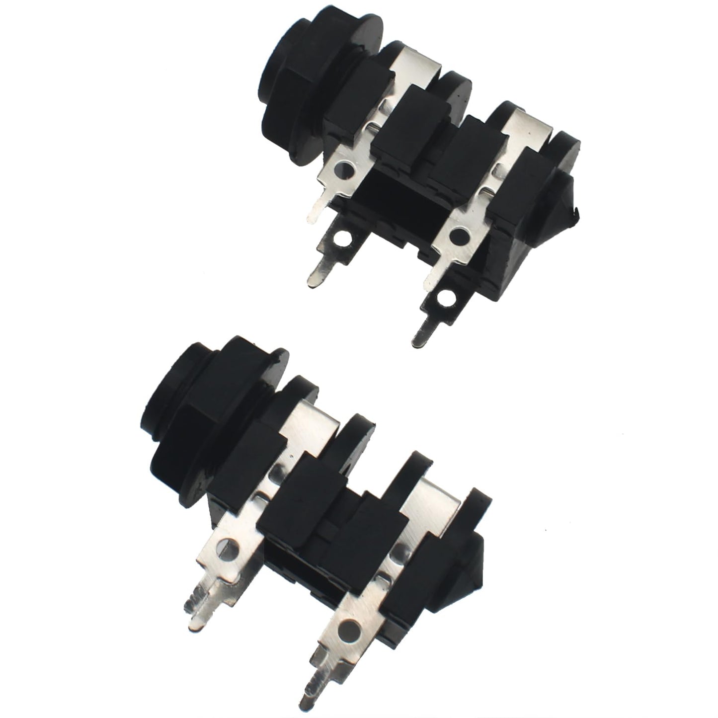 SYCZIOHU 10 PCS PCB Panel Mount 4 Pin 6.35 MM Female Mono Stereo Jack Connector for Headphones and Microphones