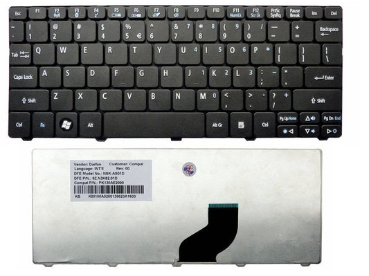 Original Keyboard for Acer Aspire One D255 D255E D257 D260 D270 US Black