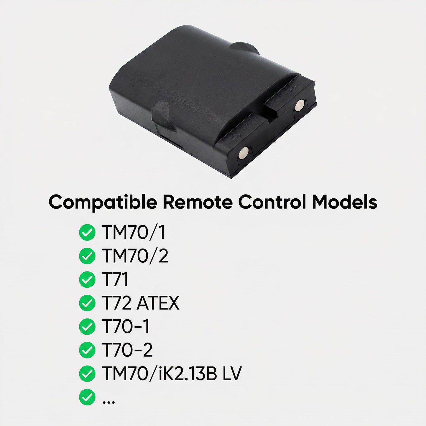 Replacement Battery for IKUSI 2303692,TM70/1,T71,RAD-TS,ATEX transmitters,TM70 Range,fit Part Number 2303692, BT06K,4.8V Ni-MH 600mAh/2.88Wh