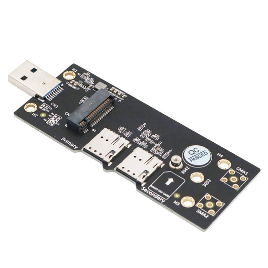 SUPERPLUS NGFF(M.2) to USB 3.0 Adapter with Dual Nano SIM Card Slot for 3G/4G/5G Module
